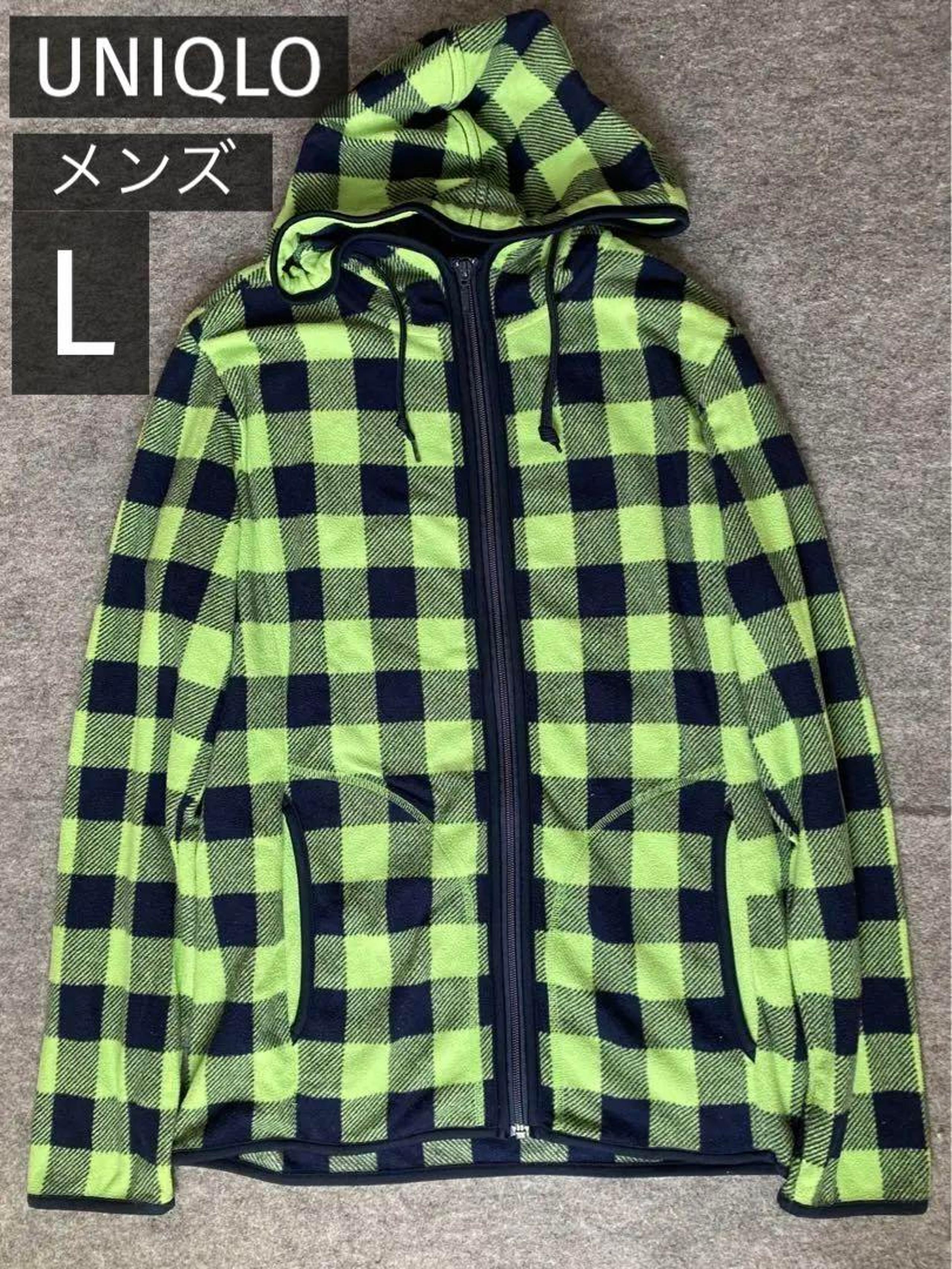 Micro Fleece Full Zip Hoodie with Hood Check - Uniqlo