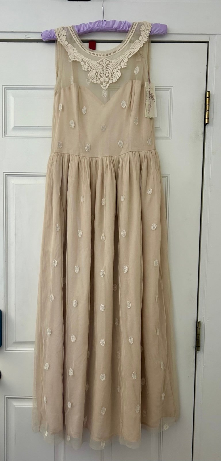 Champagne Colored Backless Dress