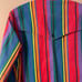 Vintage Wrangler Brushpopper X-Long Tails Western Striped Rodeo Rainbow Shirt
