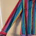 Vintage Wrangler Brushpopper X-Long Tails Western Striped Rodeo Rainbow Shirt