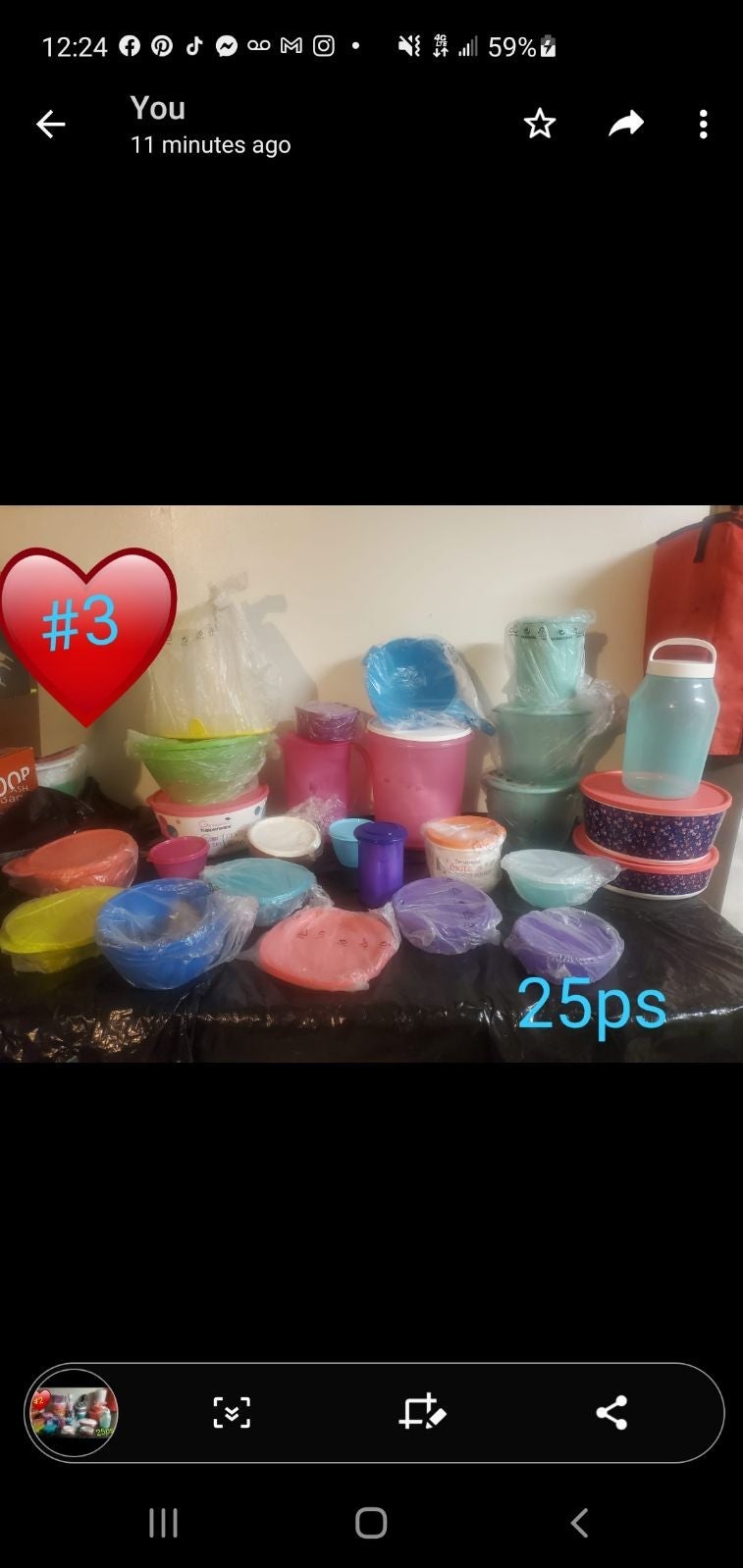 Tupperware Clear Mates Medium Set