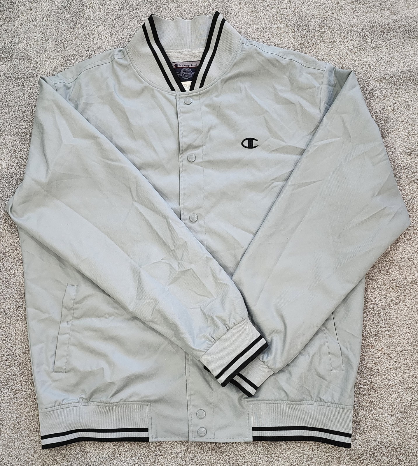 Champion jacket. Men's size lg. Men's varsity/track/bomber jacket.