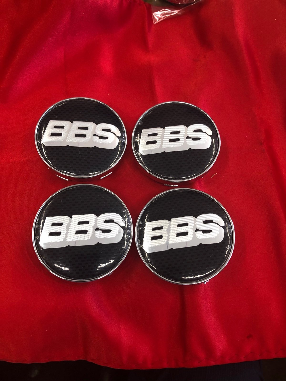 BBS Center Caps Set black color 60mm