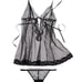 Adore Me Alicia Black Lace Babydoll Lingerie Set Size Medium