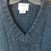 J. Crew men's lambswool V-neck sweater, heathered navy, XL
