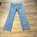 Vintage Levi's 518 Boot Cut Denim Blue Jeans Metal Holes Custom Rare Design Y2K