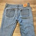 Vintage Levi's 518 Boot Cut Denim Blue Jeans Metal Holes Custom Rare Design Y2K