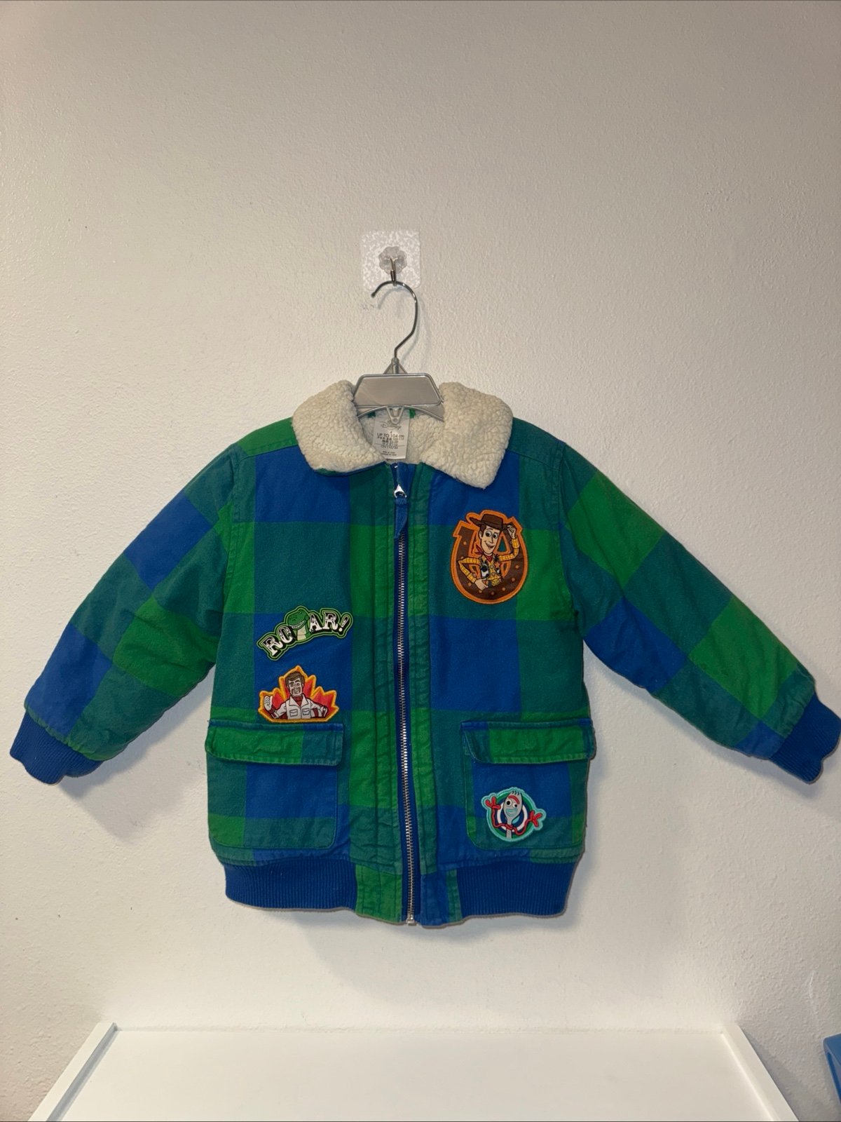 DISNEY Store Boys Toy Story Jacket Woody Buzz Lightyear Forky size 4