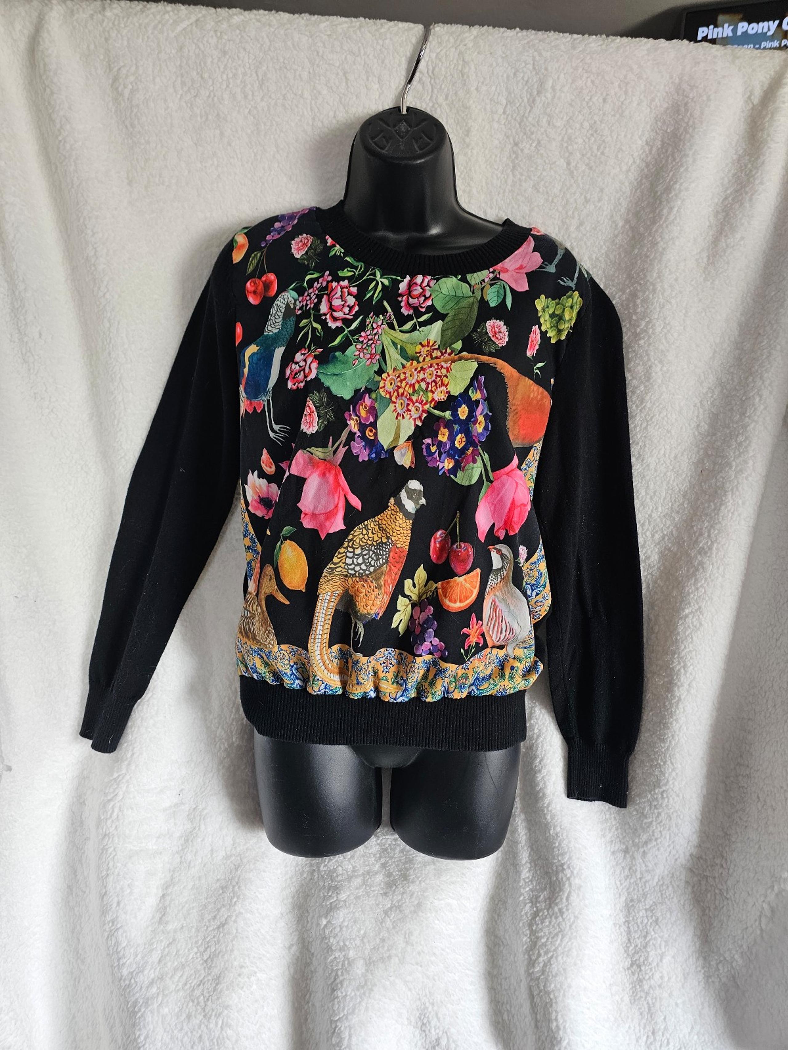 DESIGUAL FLOWER SWEATSHIRT size large