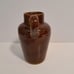 Vintage Pitcher Heavy Stoneware Brown Glazed 6 1/2 In Tall Pour Spout Early 1900