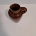 Vintage Pitcher Heavy Stoneware Brown Glazed 6 1/2 In Tall Pour Spout Early 1900