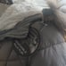 NWT Bebe Sport Gray Quilted Puffer Parka removable faux fur hooded Jacket (M)