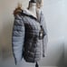 NWT Bebe Sport Gray Quilted Puffer Parka removable faux fur hooded Jacket (M)