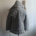 NWT Bebe Sport Gray Quilted Puffer Parka removable faux fur hooded Jacket (M)