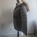 NWT Bebe Sport Gray Quilted Puffer Parka removable faux fur hooded Jacket (M)