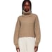 Aritzia Babaton Guell Merino Wool Turtleneck Sweater Size S Camel Tan Cropped