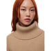 Aritzia Babaton Guell Merino Wool Turtleneck Sweater Size S Camel Tan Cropped