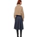 Aritzia Babaton Guell Merino Wool Turtleneck Sweater Size S Camel Tan Cropped