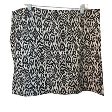 RipSkirt Hawaii Ivory Black Ikat Quick Dry Wrap Skirt Size XXL Length 2 Pockets