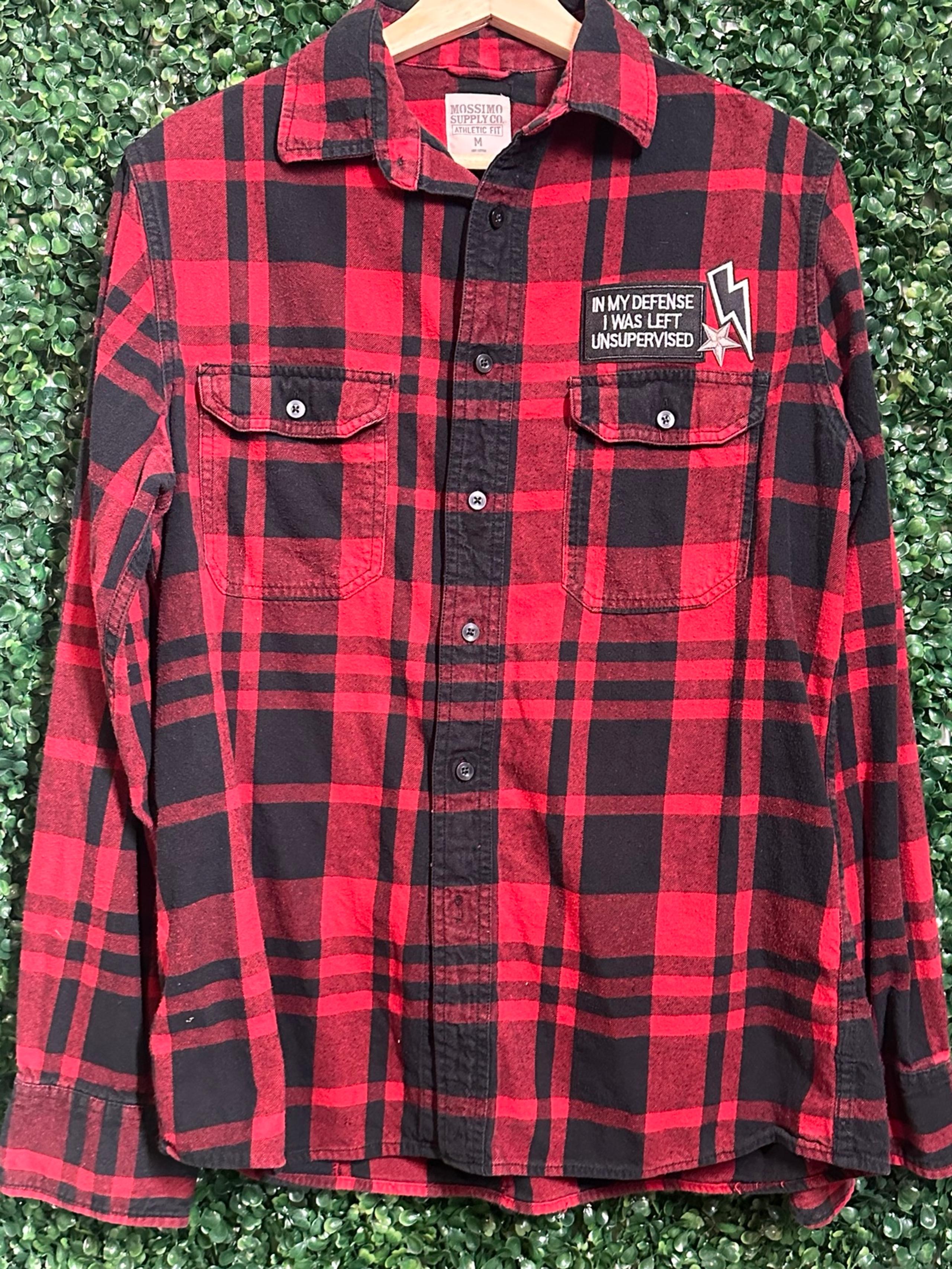 Upcycled embellished Flannel