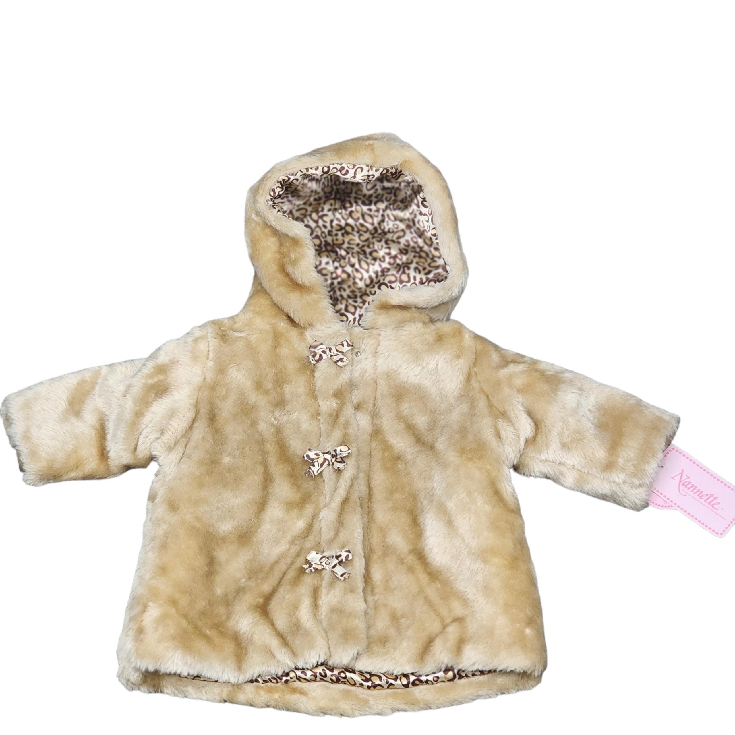 Nannette Baby NWT Tan Faux Fur Coat Baby Size 12 Months