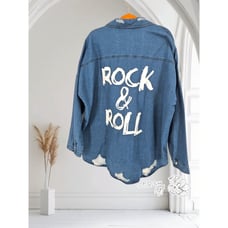 Elan Rock & Roll NWT Women's Distressed Denim Jacket Small