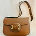 GUC Calfskin Horsebit 1955 Shoulder Bag Brown Sugar
