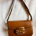 GUC Calfskin Horsebit 1955 Shoulder Bag Brown Sugar