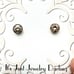 14K Yellow Gold Womens Earrings Champagne CZ Pierced Studs Gift Idea