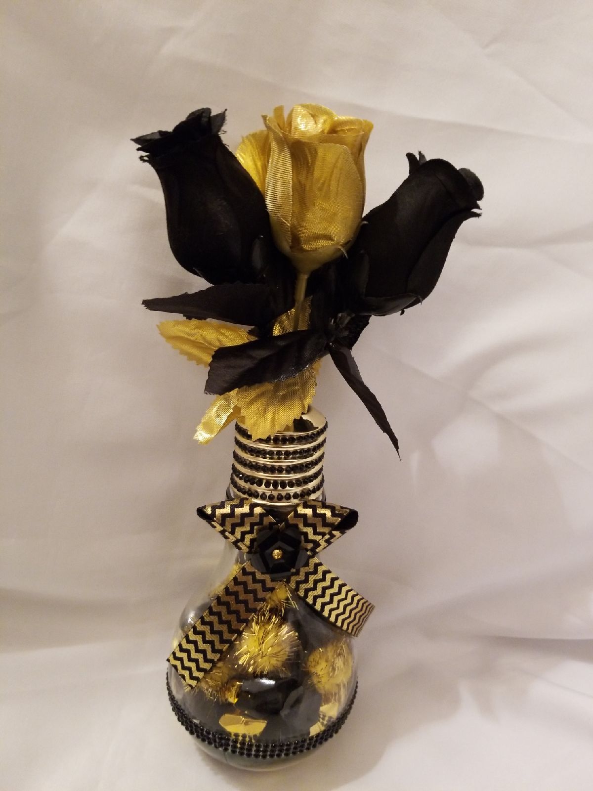 Embellished Glass Light Bulb Centerpiece