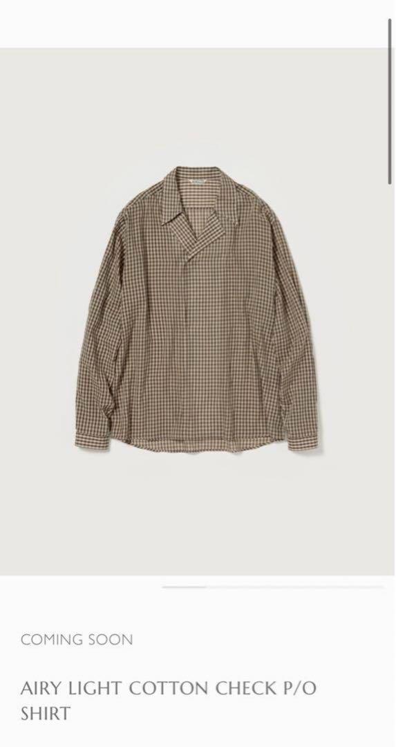 AIRY LIGHT COTTON CHECK PO SHIRT Size 3 Other