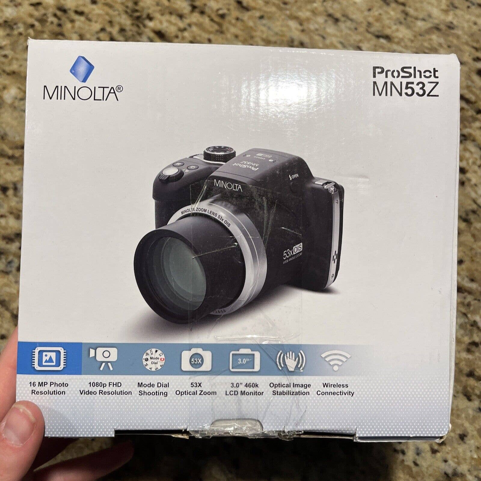 Minolta MN53Z Pro Shot 16MP HD Digital Camera with 53x Optical Zoom