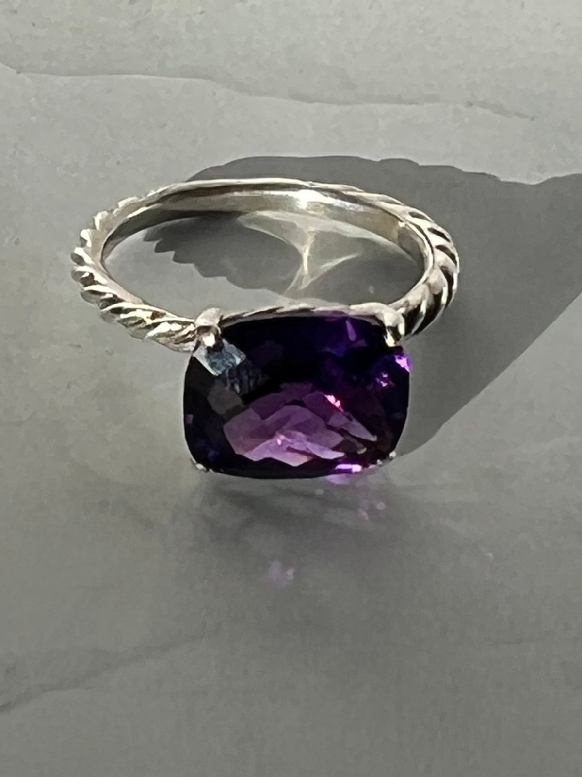 David Yurman Purple Amethyst Ring Size 7.75