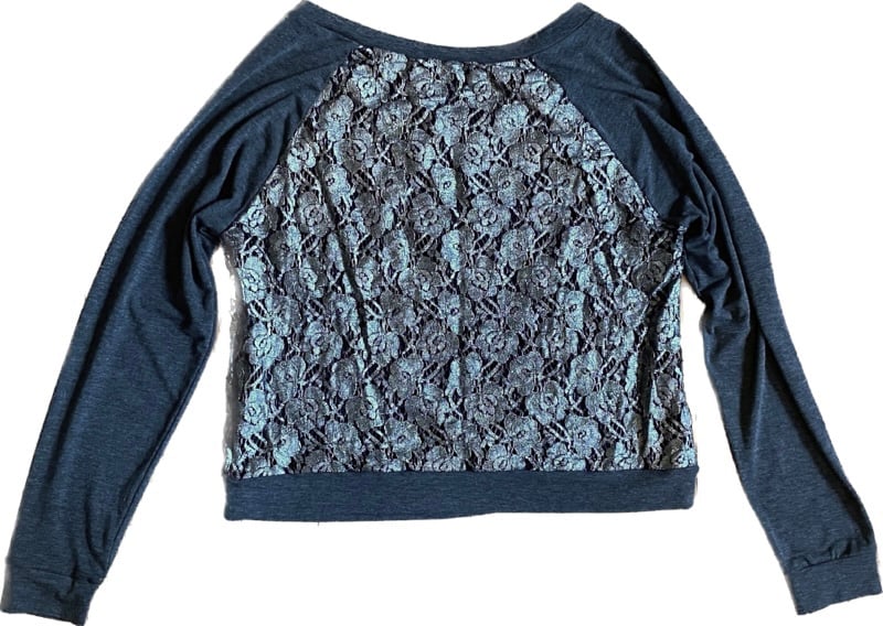 M.M. COUTURE Top with Floral Lace - Large