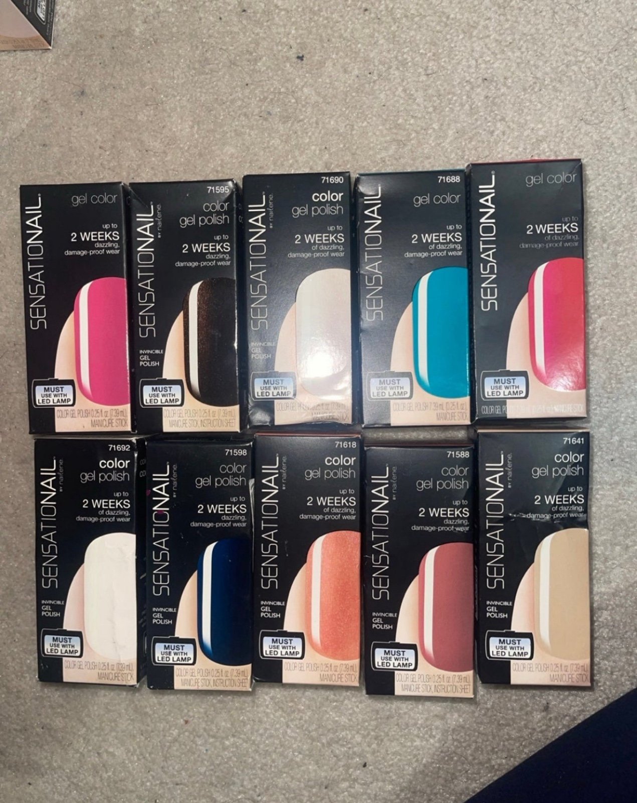 10 sensationail gel nail polish