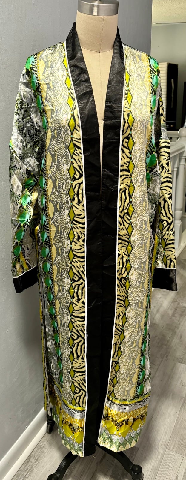 Colorful Satin Robe Size S