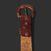 Vintage Size 42 Genuine Leather Tooled Belt with Decorative Buckle