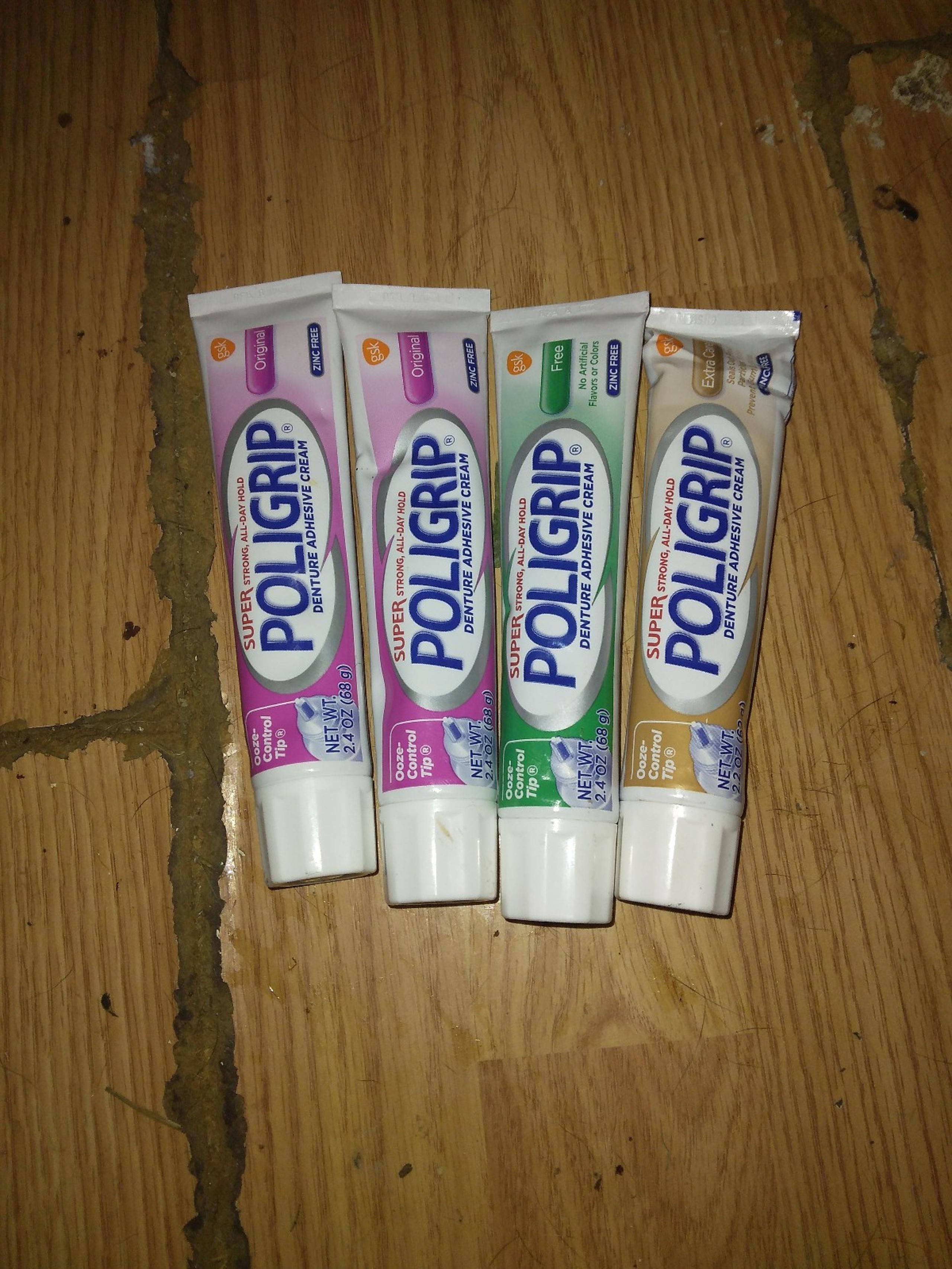 Poligrip fixodent and dg brand