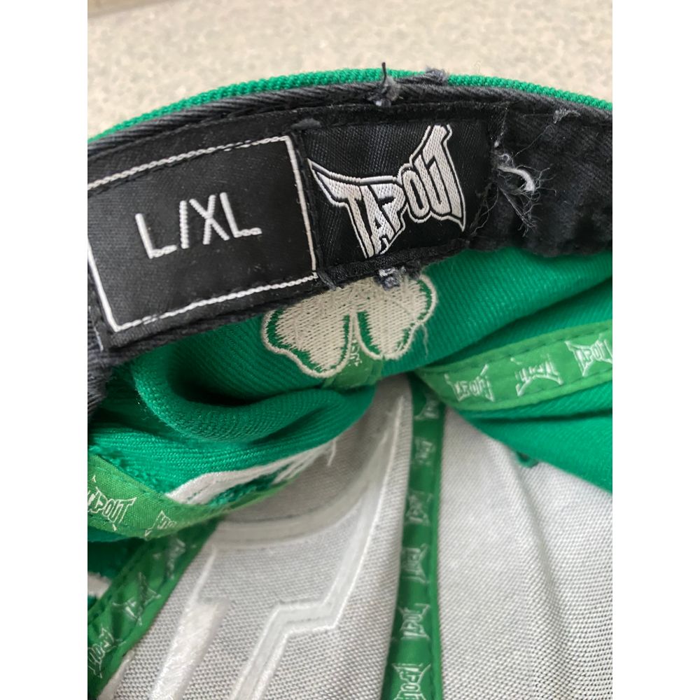 TapouT Green Snapback Hat with Shamrock Logo Athletic Baseball Cap L/XL - detail