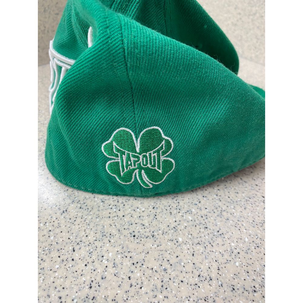 TapouT Green Snapback Hat with Shamrock Logo Athletic Baseball Cap L/XL - detail