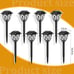 New Waterproof Solar Lights, 6 Pack LED Garden Lights for Yard - Warm White