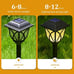 New Waterproof Solar Lights, 6 Pack LED Garden Lights for Yard - Warm White