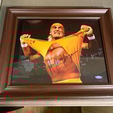 Hulk Hogan Signed 11x16 Photo/Tristar Sticker Only