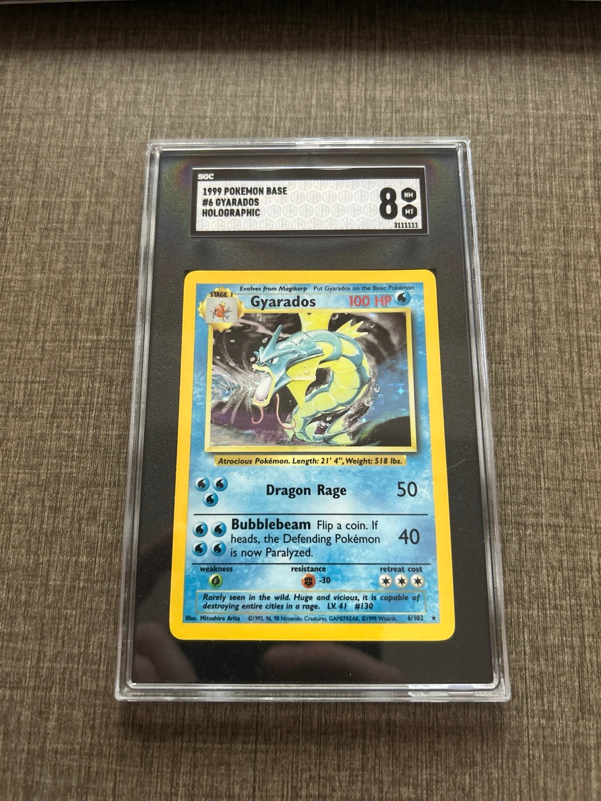 Base Set Gyarados Holo SGC 8