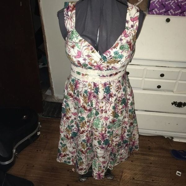 Sundance retro floral sweetheart pin up style sundress
