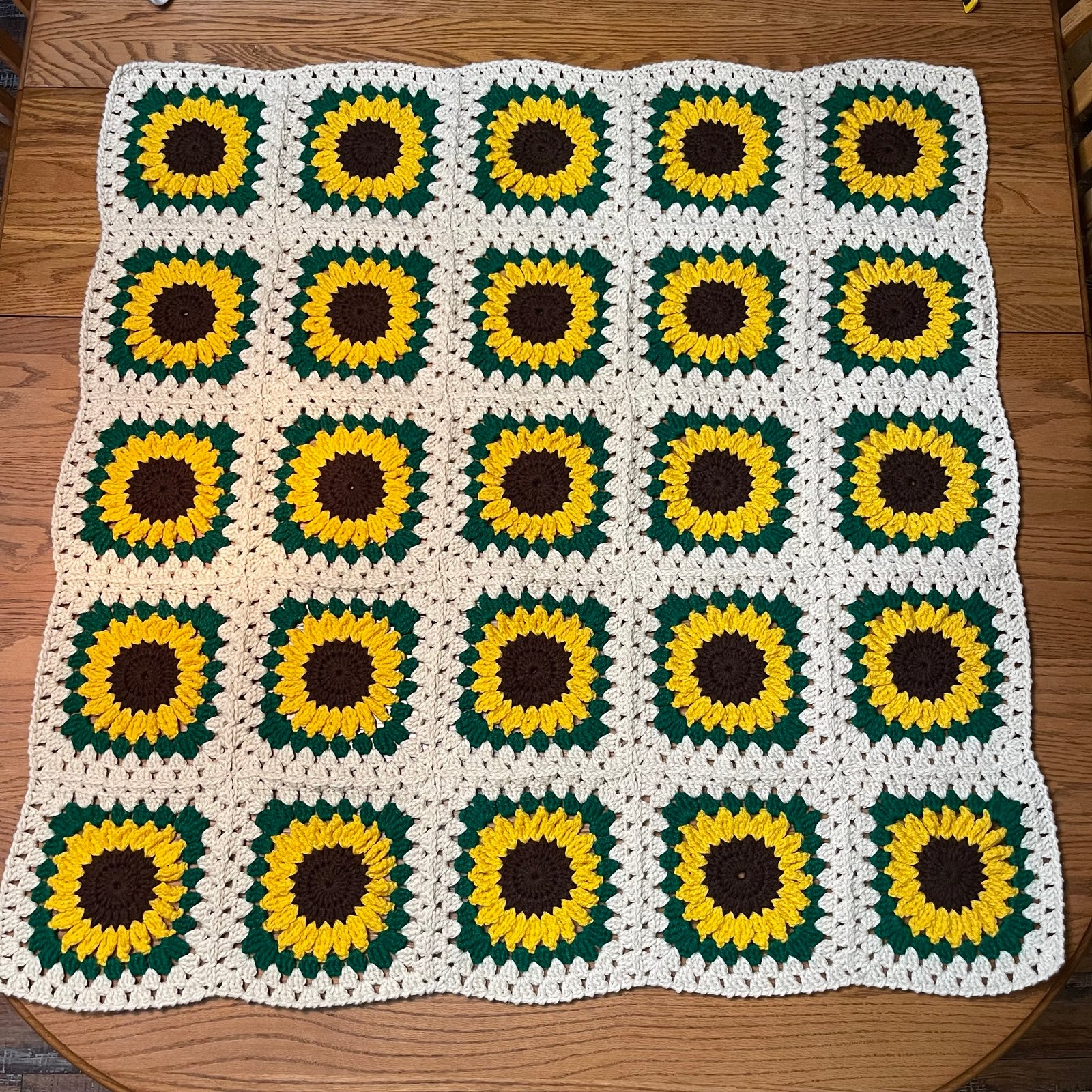 Crochet Sunflower Baby Afghan