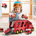 Toddler Fire Engine Toys,For Boys Girls Carrier Truck Transport Cars, -urh