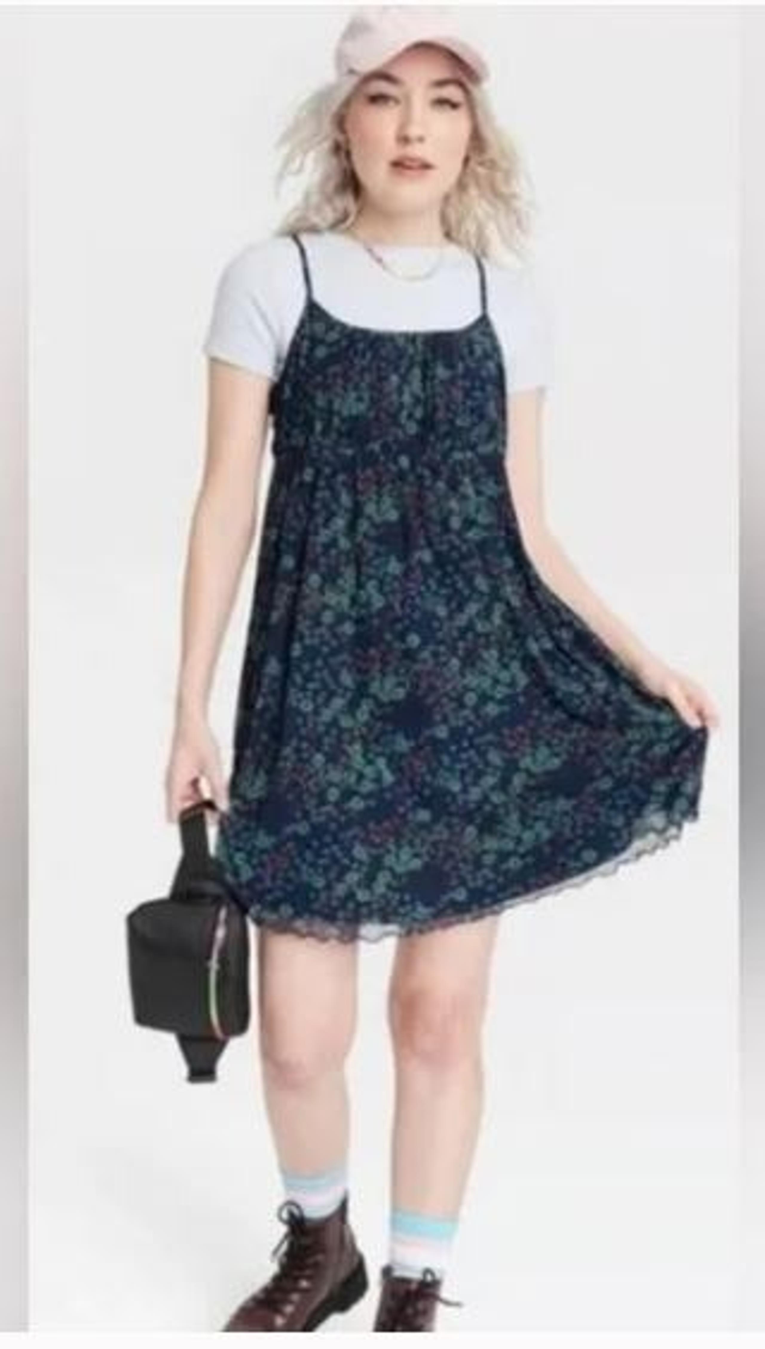 Floral mini baby doll dress Target pride collection 2022