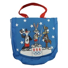 1996 Looney Tunes Olympic Puffy Bag / Stadium Seat Cover