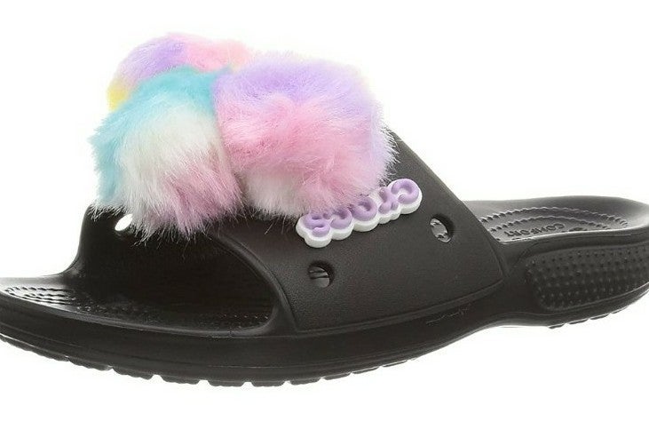 Classic Fursure Crocs comfortable slide Women's sandals size 7w